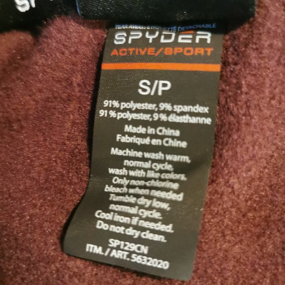 Spyder Women’s Brushed Crew Neck Top (Maroon) S/P - Picture 7 of 7